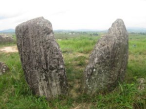17. One of the 'jars' split in two as a result of American bombing, Plain Of Jars - Site 1, Phonsavon