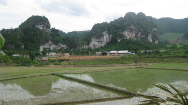 2. Limestone karst scenery in Vieng Xai