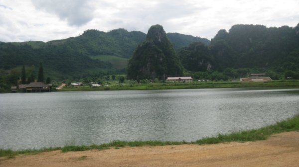 21. Limestone karst scenery in Vieng Xai