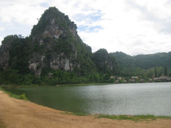 22. Limestone karst scenery in Vieng Xai