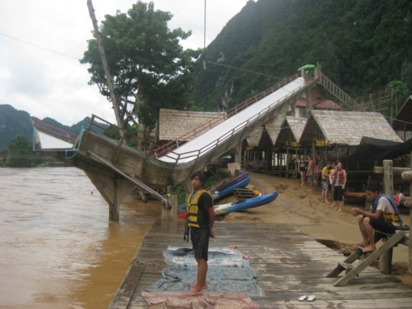 4. Water slide on the tubing run, Vang Vieng