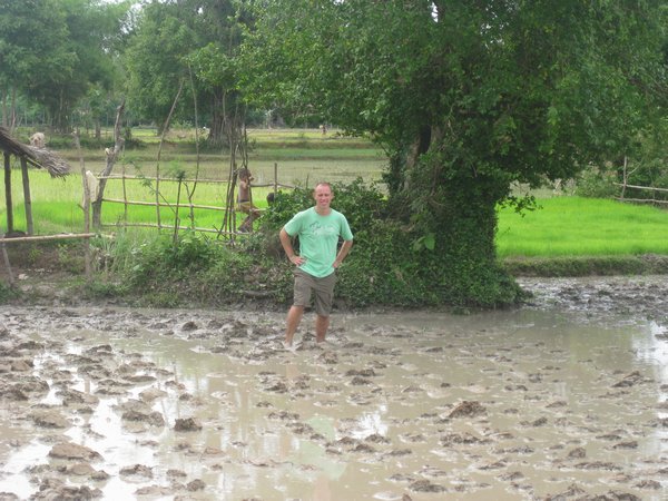 10. Wondering what I'm doing stood up to my ankles in mud in a rice paddy, Don Dhet