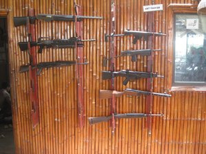 40. A selection of the guns you could shoot at the shooting range near Phnom Penh