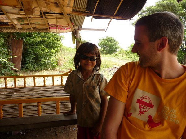 12. Looking cool!...a Cambodian girl wearing my sunglasses, Battambang