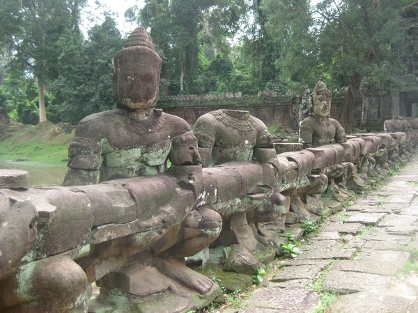 5. Balustrade lining the causeway of Preah Khan, Temples of Angkor