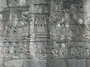98. Carvings at Bayon, Temples of Angkor