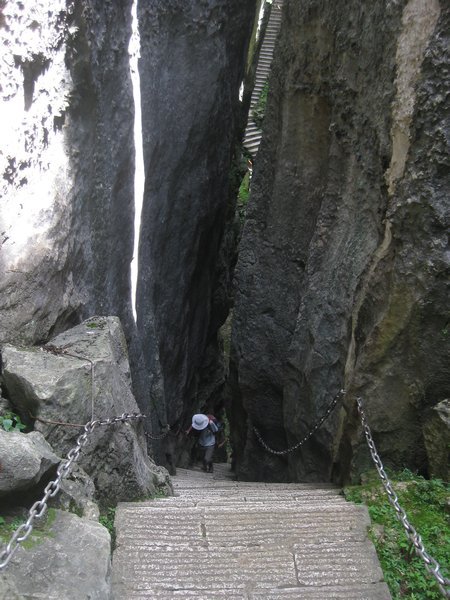 11. Deep, narrow gorge of limestone, Stone Forest, near Kunming