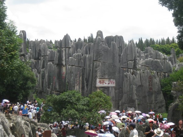 6. Stone Forest near Kunming busy with Chinese tourists