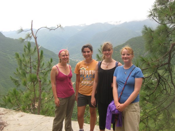 24. The Dorset Girls in Tiger Leaping Gorge - l to r; Holly, Lou, Jenny & Rachel