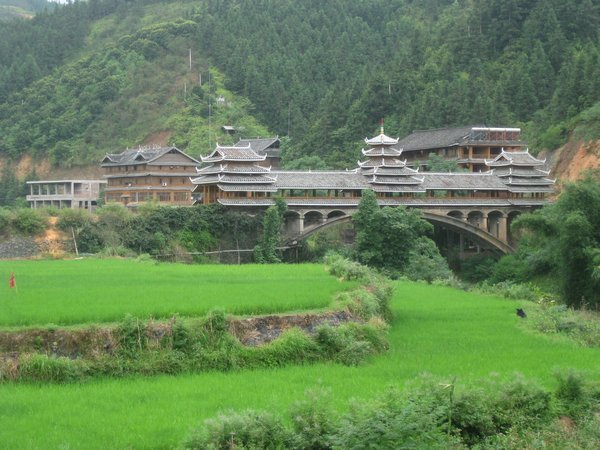 2. The view of one of Chengyang's famous covered bridges from my balcony
