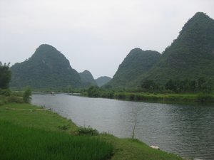 44. Limestone karst scenery along the Yulong River
