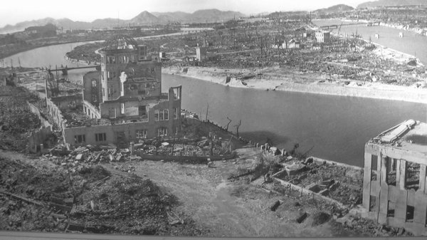 8. A photograph of Hiroshima after the atomic bomb was dropped