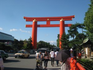 63. Shrine gate of Heian Jingu temple, Kyoto
