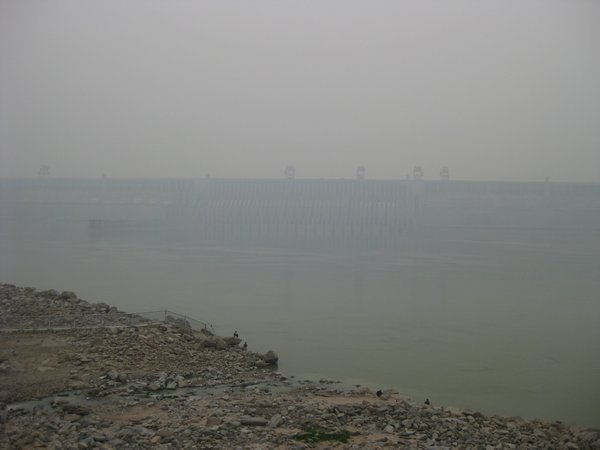 4. Spot the dam through the fog....Three Gorges Dam