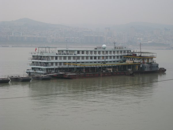 44. The passenger ship for the Yangtze cruise