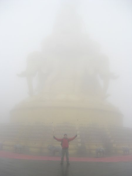 12. Celebrating reaching the Golden Summit, Emei Shan