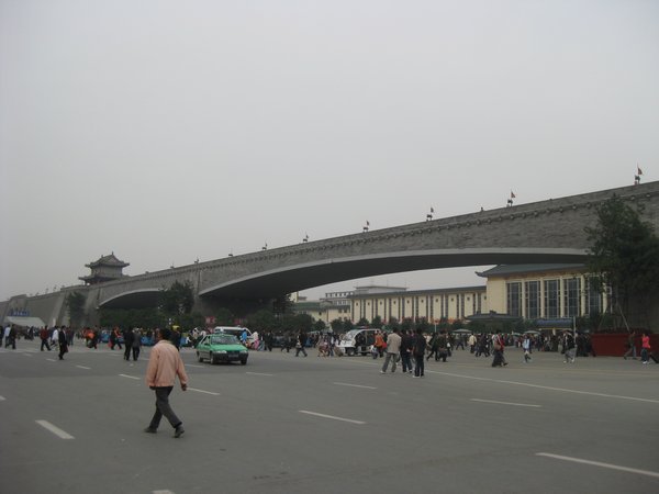 14. Xian city walls by the train station