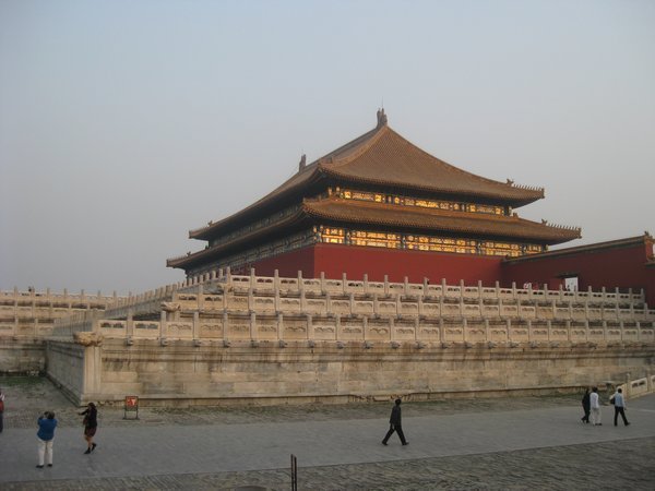 29. The Hall of Supreme Harmony gleams in the final sun of the day, Forbidden City, Beijing