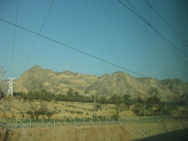 6. The mountains in Gansu province from the train to Lhasa