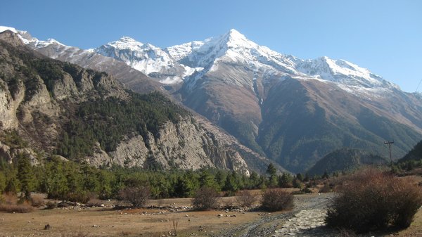 60. Scenery between Pisang and Humde, Day 5, The Annapurna Circuit