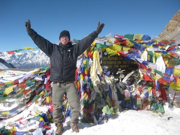 101. Stood at 5416 metres above sea level....Celebrating reaching Thorung La pass, Day 6, The Annapurna Circuit