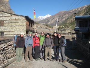 55. The French contingent at the start of Day 5, The Annapurna Circuit