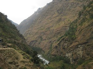 20. Scenery between Jagat and Chamje, Day 2, The Annapurna Circuit
