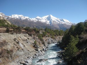 72. Scenery between Humde and Braga, Day 5, The Annapurna Circuit