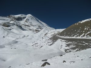97. The snowfields and Annapurna Range between high camp and Thorung La pass, Day 6, The Annapurna Circuit
