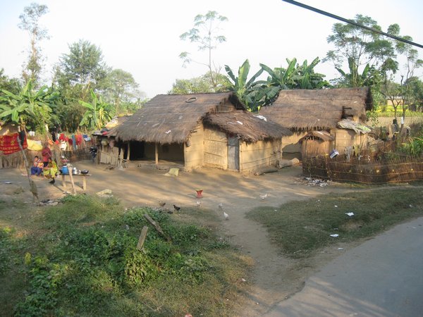 24. Mud huts in Sauraha