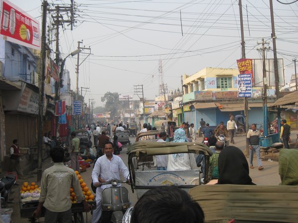 1. On a rickshaw going through the streets of Varanasi