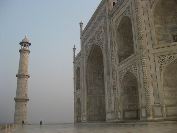 41. The Taj Mahal and one of its minarets, Agra