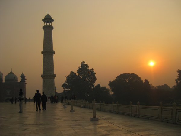 42. The sun starts to rise at the Taj Mahal, Agra