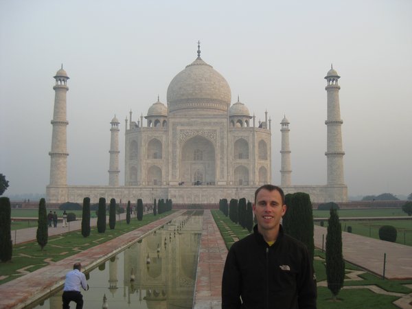 34. Stood in front of the Taj Mahal, Agra