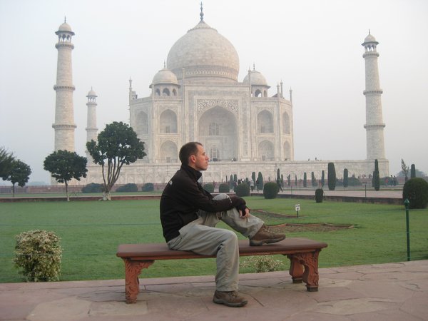 35. Sat in front of the Taj Mahal, Agra