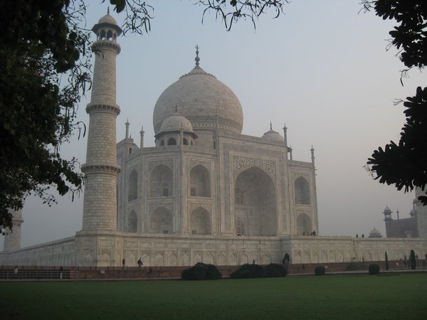 36. The Taj Mahal between the trees,Agra