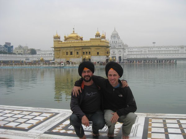 22. Sikh brothers in arms....Bruno and I proudly show our turbans off at the Golden Temple, Amritsar