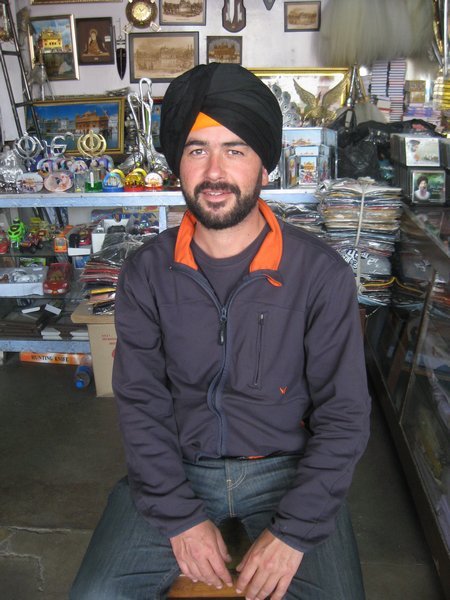 12. Bruno after his turban fitting, Amritsar