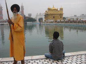 23. Sikhs at the Golden Temple, Amritsar