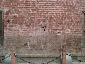 15. Bullet marks in Jallianwala Bagh from the 1919 massacre, Amritsar