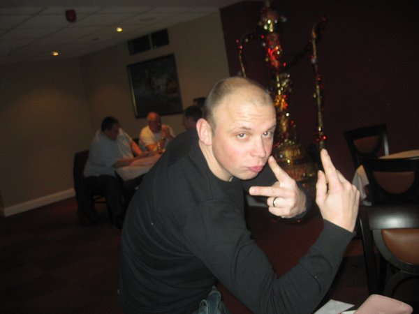 49. Ben at the Christmas meal, Prudhoe