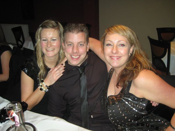 45. Claire, Andrew & Hayley at the Christmas meal, Prudhoe