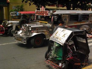 Jeepneys & Bike with Sidecar
