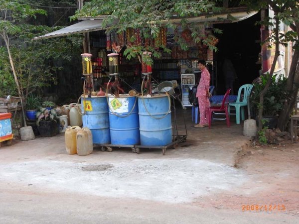Cambodian Gas Station.
