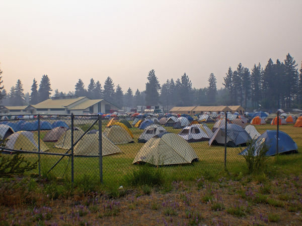 Fire camp at the high school