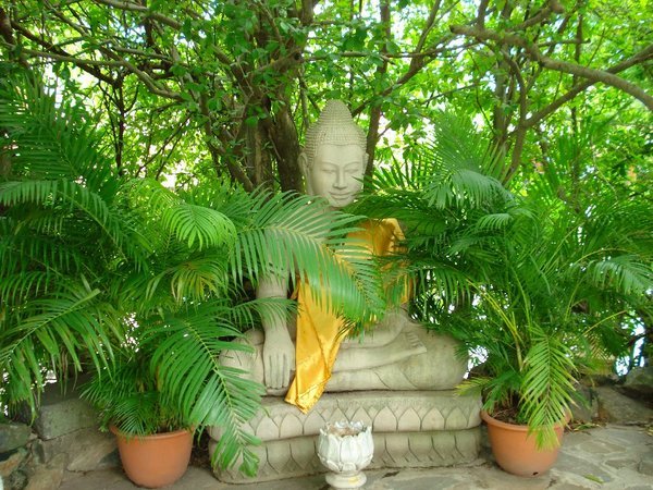 Buddha in courtyard