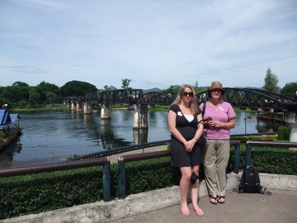 The reconstructed bridge on the river Kwai