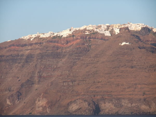 First glimpse of Santorini