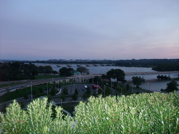 Washington across the Potomac River from the Kennedy Centre...
