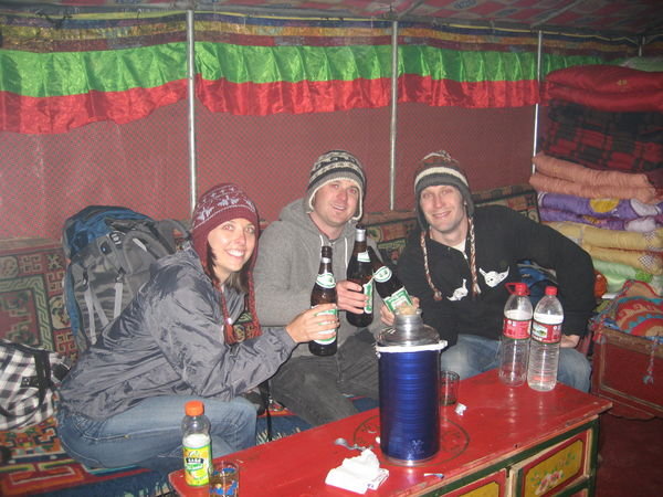 Keeping warm at night in the tent